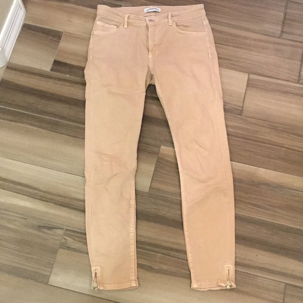 Blush zip ankle jeans